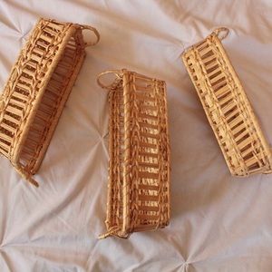 Organization Wicker Woven Rectangle Basket Set